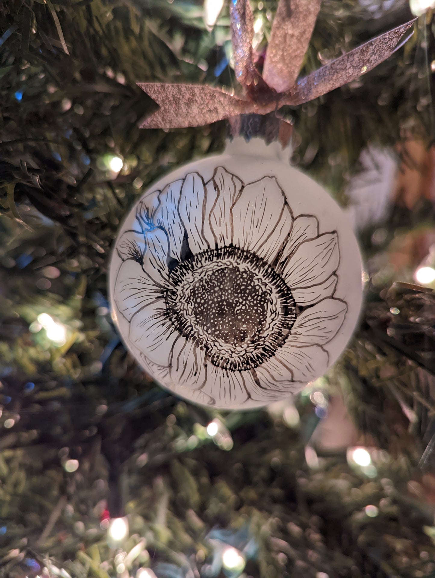 Ornament Pen and Ink Flower